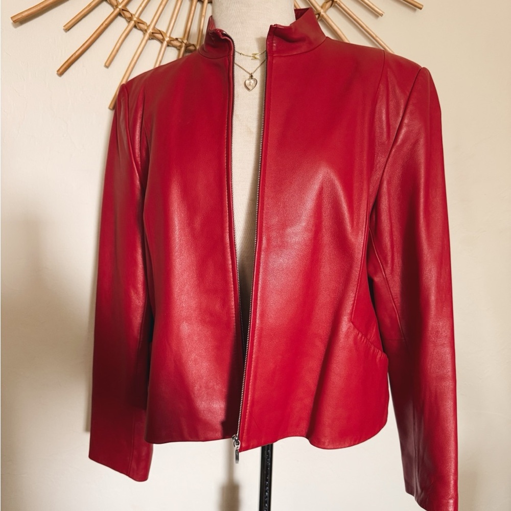 Pendleton Vibrant Red Leather Jacket - image 1